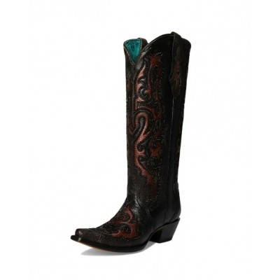CORRAL - Bottes Noir et Bronze avec Paillettes 