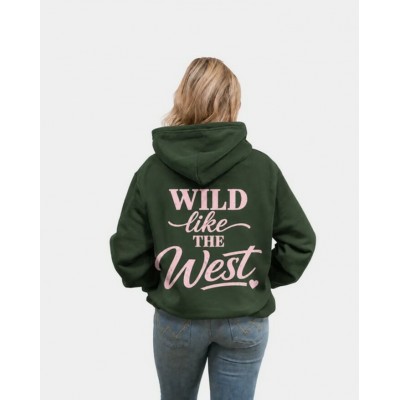 COUNTRY LIBERTY - Hoodie Femme Forest Wild Like The West