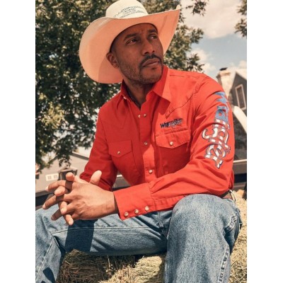 Wrangler® -  Chemise Western Logo - Rouge...