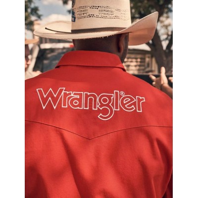 Wrangler® -  Chemise Western Logo - Rouge Américain