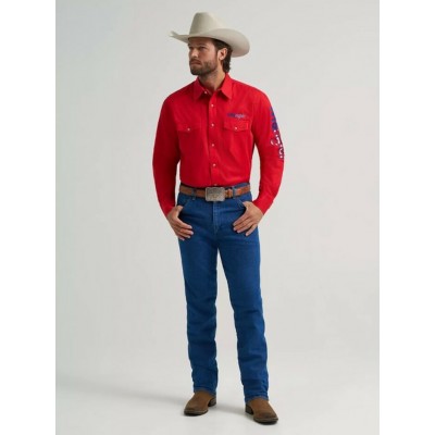 Wrangler® -  Chemise Western Logo - Rouge Américain