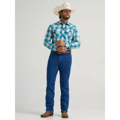 Wrangler® -  Chemise Western Logo - Turquoise Madras