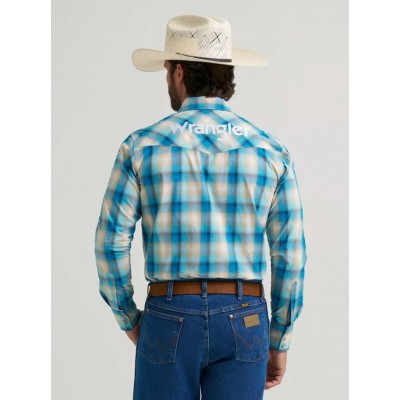 Wrangler® -  Chemise Western Logo - Turquoise Madras
