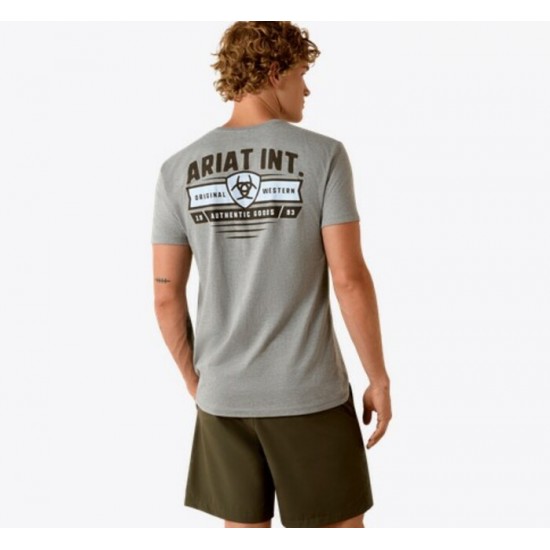 ARIAT - T-shirt avec Badge Bannière - Ice Berg