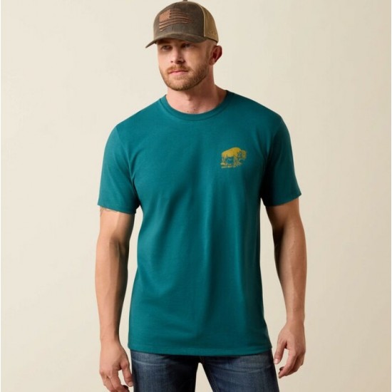 ARIAT - T-Shirt Bison Wander Flag