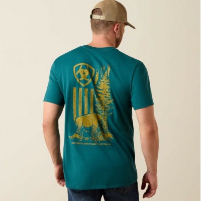 ARIAT - T-Shirt Bison Wander Flag