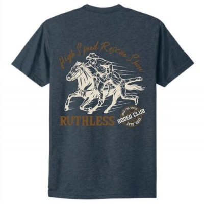 RUTHLESS RUSTLERS - T-Shirt Rescue Show - Bleu Marin