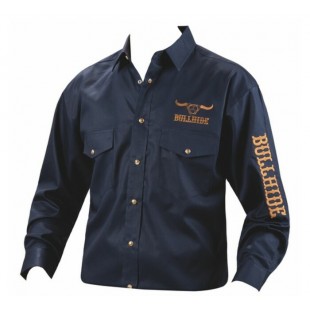 BULLHIDE - Chemise Western - Bleu Foncé