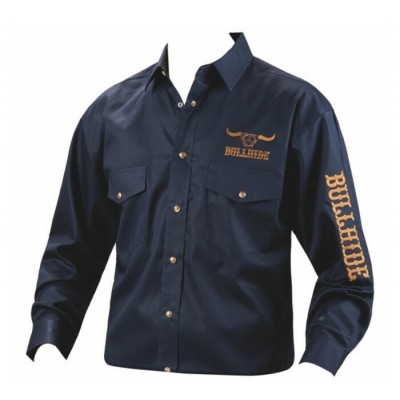 BULLHIDE - Chemise Western - Bleu Foncé