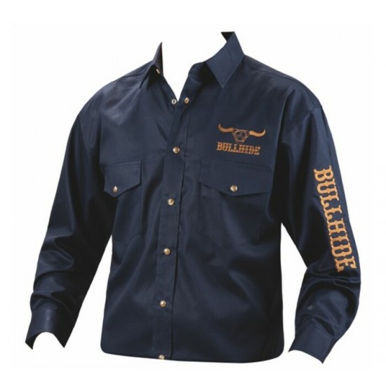 BULLHIDE - Chemise Western - Bleu Foncé