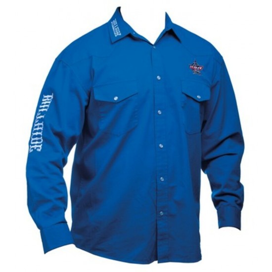 BULLHIDE - Chemise Western PBR - Bleu Royal