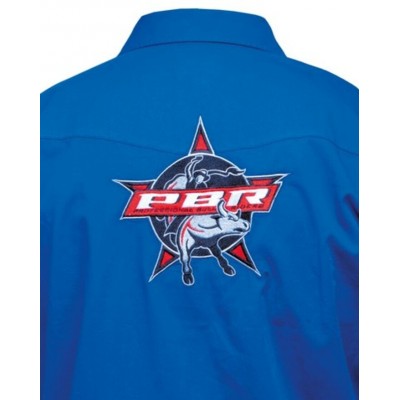 BULLHIDE - Chemise Western PBR - Bleu Royal