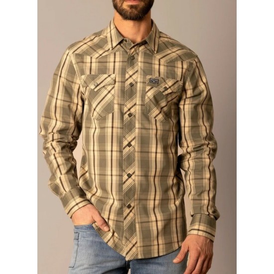 KIMES RANCH - Chemise Frank - Vert Armée