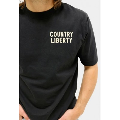 COUNTRY LIBERTY - T-Shirt Unisexe Black Horse Riding
