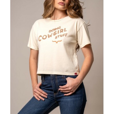 KIMES RANCH - T-Shirt Doing Cowgirl Stuff - Ivoire