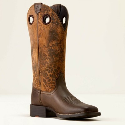 ARIAT - Bottes Round Up Ryder - Dark Cacao Leopard