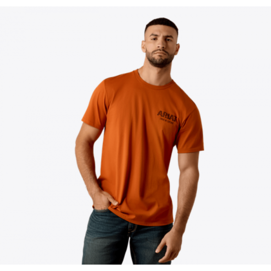 ARIAT - T-shirt Tough As Leather - Brun Bombay