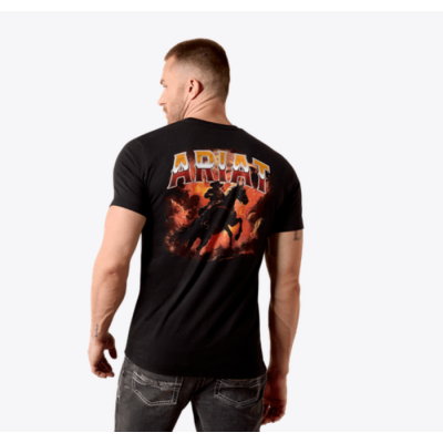 ARIAT - T-shirt Country Rock - Noir
