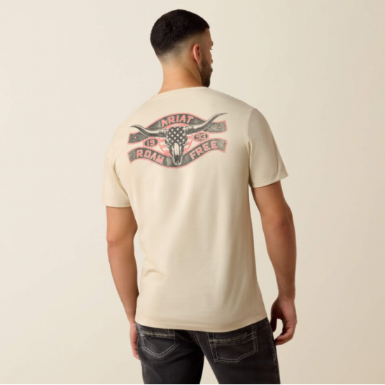 ARIAT - T-shirt Steer Freedom - Naturel