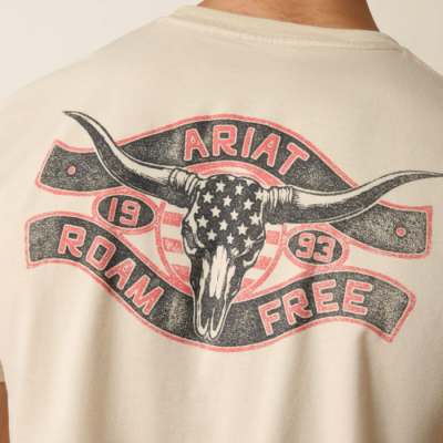 ARIAT - T-shirt Steer Freedom - Naturel
