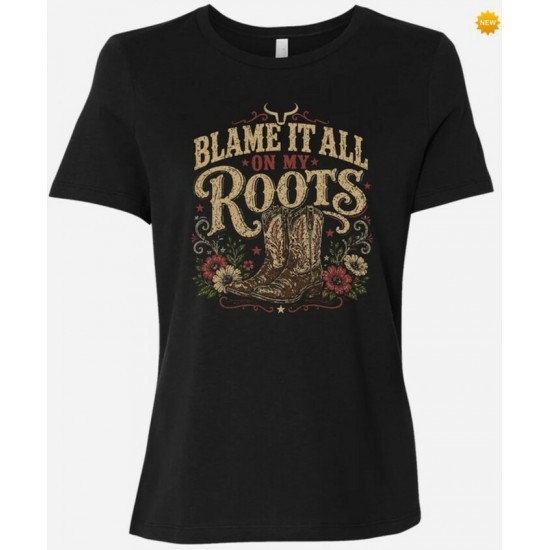 RANCH BRAND - T-Shirt Femme Roots - noir