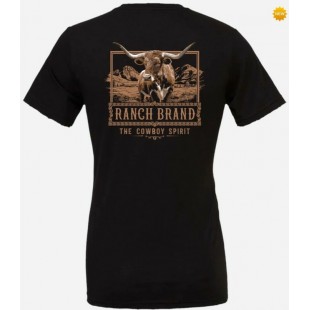 RANCH BRAND - T-shirt Homme Longhorn 8 - Black