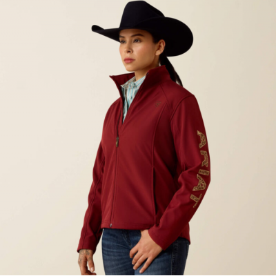 ARIAT - Veste Logo Softshell - Syrah