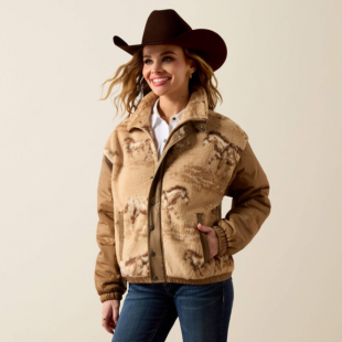 ARIAT - Veste Sherpa - Wild Horse Print