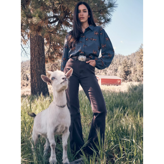 WRANGLER® - Jeans Taille Haute Retro® Bailey - Brun