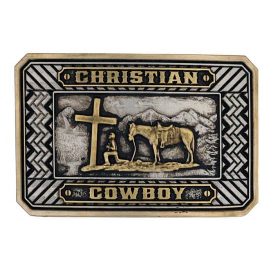 MONTANA SILVERSMITH - Boucle de ceinture Beaming Christian Cowboy