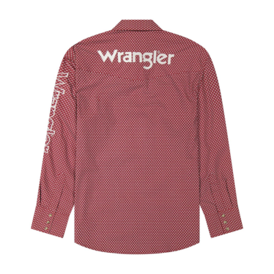 Wrangler® - Chemise à Manches Longues Logo - Rouge
