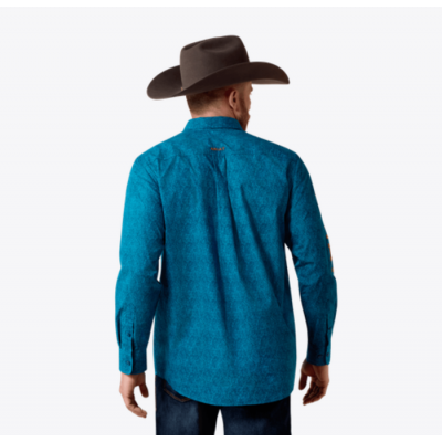 ARIAT - Chemise Team Dale Classic Fit - Real Teal Abstract Print