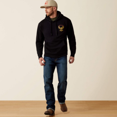 ARIAT - Hoodie Rustic Eagle - Noir