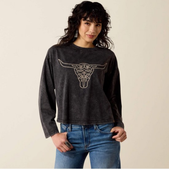 ARIAT - Chandail Steer Story - Noir