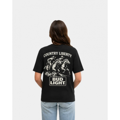 COUNTRY LIBERTY - T-Shirt Unisexe Black Bud...