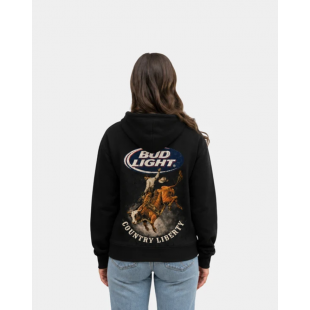 COUNTRY LIBERTY - Hoodie Unisexe Black Bucking Bud