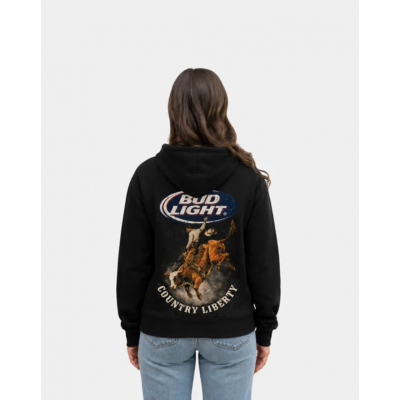COUNTRY LIBERTY - Hoodie Unisexe Black Bucking Bud