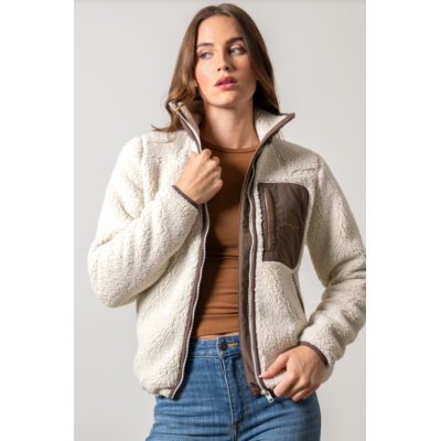 KIMES RANCH - Veste de Sherpa Arlee - Naturel