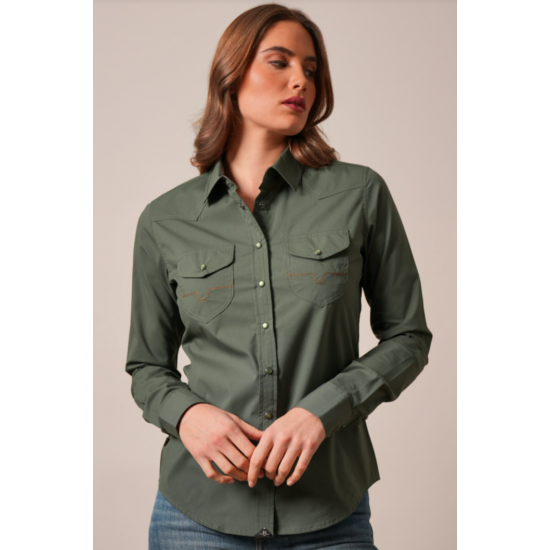 KIMES RANCH - Chemise Skeeter - Olive Foncé