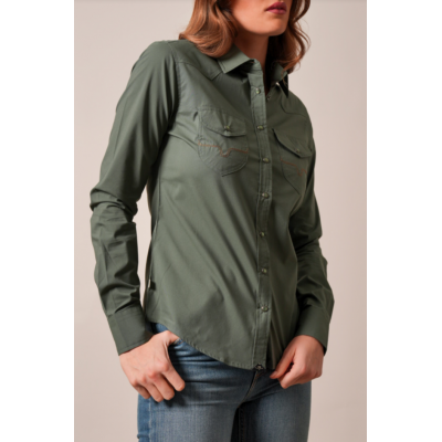 KIMES RANCH - Chemise Skeeter - Olive Foncé