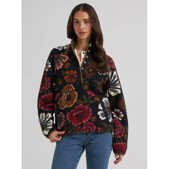 WRANGLER® - Pull à Boutons Snap en Sherpa - Canyon Bourgogne