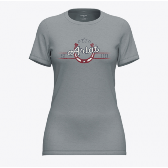 ARIAT - T-shirt Horseshoe 1993 - Argent