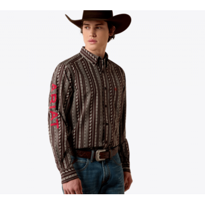 ARIAT - Chemise Ajustée Team Ean - Chocolate Plum...
