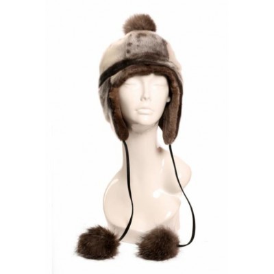 Bilodeau - Tuque à pompons en loup marin naturel