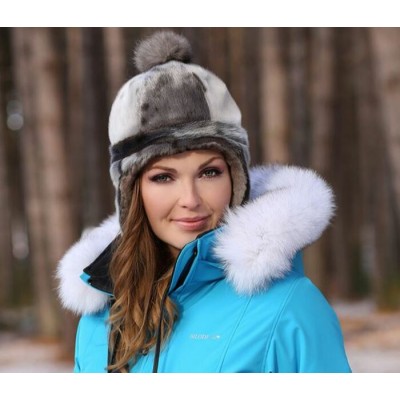 Bilodeau - Tuque à pompons en loup marin naturel