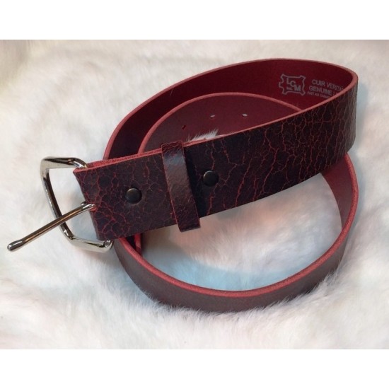 LCM - Ceinture en cuir black cherry