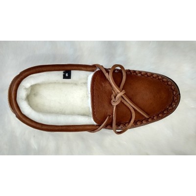 Eugène Cloutier - Mocassins en cuir d'orignal avec semelle caoutchouc