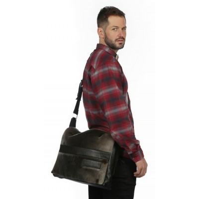 Bilodeau - Sac de transport PASCAL, cuir et loup marin naturel