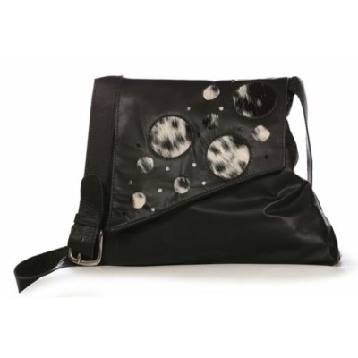 Bilodeau - Sac à main GALAXIE en cuir et fourrure...