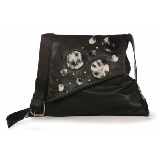 Bilodeau - Sac à main GALAXIE en cuir et fourrure...